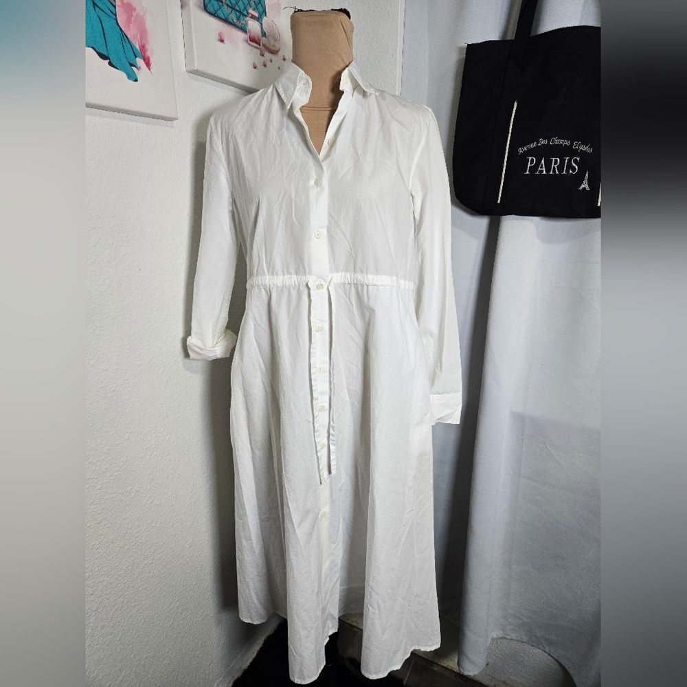 Wilfred Crisp White Long Sleeve Dress